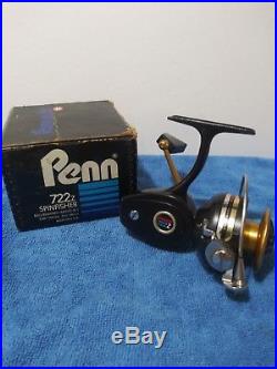 Vintage Penn 722z spinning reel withbox. VGC