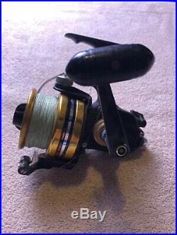 Vintage Penn 750SS Skirted Spool Spinning Reel High Speed 4.61 Black and Gold
