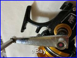 Vintage Penn 750SS Spinning Reel Black and Gold