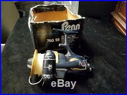 Vintage Penn 750 SS High Speed 4.6 1 Spinning Reel 750SS USA Made with Box