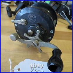 Vintage Penn 85 pat. D fishing reel with vintage tension knob attachment (#9303)