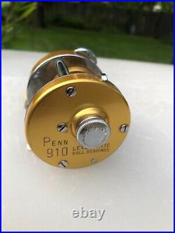 Vintage Penn 910 Levelmatic Baitcasting Fishing Reel Ball Bearings Trolling