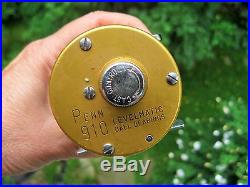 Vintage Penn 910 Levelmatic Ball Bearing Bait Casting Reel