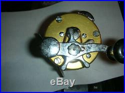 Vintage Penn 920 Gold Annodized Levelmatic Baitcasting Fishing Reel