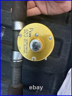 Vintage Penn 920 Levelmatic Fishing Reel Made In The USA Missing Cap On Side