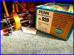 Vintage Penn 920 Levelmatic Heavy Duty Bait casting Reel Bin No. 264