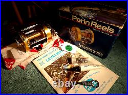 Vintage Penn 930 Levelmatic Heavy Duty Bait casting Reel Bin No. 258