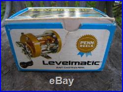 Vintage Penn 930 levelmatic bait casting reel With Original Box & Manual