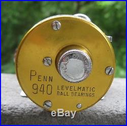Vintage Penn 940 Levelmatic Ball Bearing Bait Casting Reel