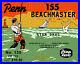 Vintage Penn Beachmaster #155 Fishing Reel Box Label Recreated on Satin Canvas