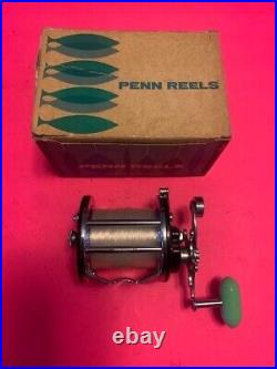 Vintage Penn Beachmaster No. 160 Fishing Reel With Blue & White Vintage Box Mint