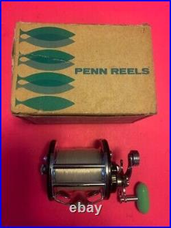 Vintage Penn Beachmaster No. 160 Fishing Reel With Blue & White Vintage Box Mint