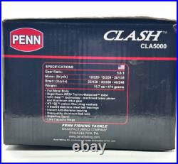 Vintage Penn CLASH CLA5000 Saltwater Spinning Reel, NOS, NIB, prespooled