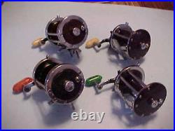 Vintage Penn Fishing Reels, 2 Penn Squidders And 2 Penn Monofils, 4 Reels Total