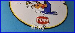 Vintage Penn Fishing Reels Goofy Porcelain Tackle Rods Saltwater Gas Pump Sign