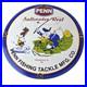 Vintage Penn Fishing Reels Porcelain Sign Saltwater Gear Gas Pump Plate Sign