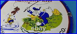 Vintage Penn Fishing Reels Porcelain Sign Saltwater Gear Gas Pump Plate Sign