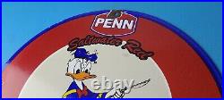 Vintage Penn Fishing Reels Porcelain Sign Tackle Rods Gear Gas Pump Plate Sign