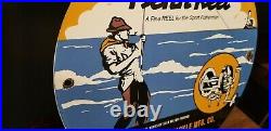 Vintage Penn Fishing Tackle Porcelain Salt Water Reels Sport Fisherman Sign