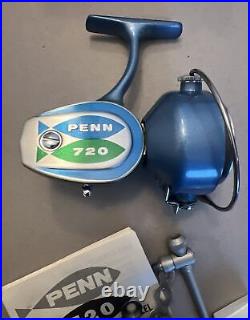 Vintage Penn Fresh Water Spinning Reel Model 720 Minty Looks Unused