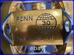 Vintage Penn International Model 30 Tournament Reel, Mint, with Aftco #2 Unibutt
