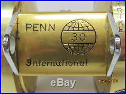 Vintage Penn International No. 30, Single Speed Big Game Fishing Reel, Bag