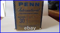 Vintage Penn International Tournament Reel Model 30. Never used withbox & manual