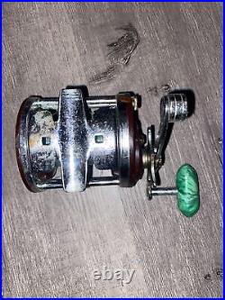 Vintage Penn. Jig Master 500. Saltwater Fishing Reel. USA Green Handle
