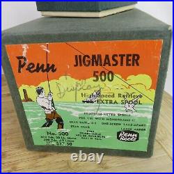 Vintage Penn Jigmaster 500 Extra Spool Orig Boxes Accessories Rod Clamp Wrench
