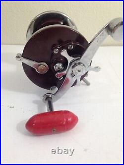 Vintage Penn Jigmaster 500 Fishing Reel With Nice Chrome & Manual
