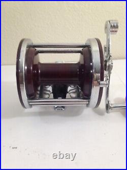 Vintage Penn Jigmaster 500 Fishing Reel With Nice Chrome & Manual