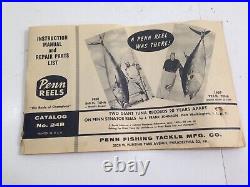 Vintage Penn Jigmaster 500 Fishing Reel With Nice Chrome & Manual