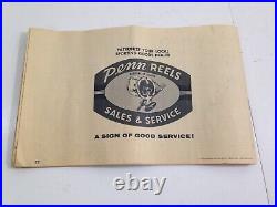 Vintage Penn Jigmaster 500 Fishing Reel With Nice Chrome & Manual
