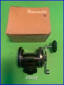 Vintage Penn Jigmaster 505hs Fishing Reel With Newell Reel Base & Clamp + Box