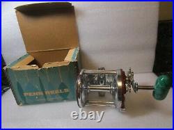 Vintage Penn Jigmaster no 500 metal spool for Monofil line Reel green handle EUC