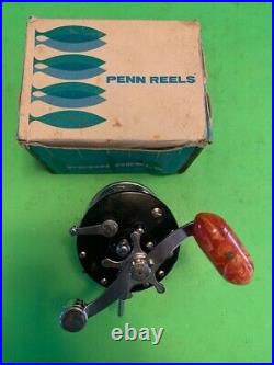 Vintage Penn Leveline No. 350 Fishing Reel With The Original Blue And White Box