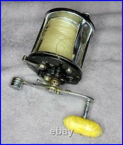 Vintage Penn Leveline Saltwater Fishing Reel 350 Ivory Handle 30-200