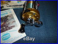 Vintage Penn Levelmatic 930 Baitcasting Reel with Original Box and Paper- MINT
