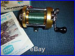 Vintage Penn Levelmatic 930 Baitcasting Reel with Original Box and Paper- MINT