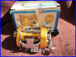 Vintage Penn Levelmatic No. 940 Big Game Bait Casting Reel withBOX EXEC COND