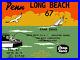 Vintage Penn Long Beach #67 Fishing Reel Box Label Recreated on Satin Canvas