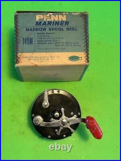 Vintage Penn Mariner No. 149 Deep Sea Reel Fishing Reel With The Original Box