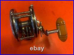 Vintage Penn Master Mariner 349h Fishing Reel With Blue & White Vintage Box L@@k