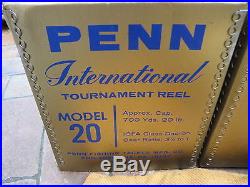 Vintage Penn Model 20 International Tournament Reel, W, OB