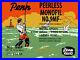 Vintage Penn Monofil #9MF Fishing Reel Box Label Recreated on Satin Canvas