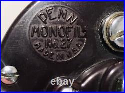 Vintage Penn Monofil No. 27 Conventional Fishing Reel Clean