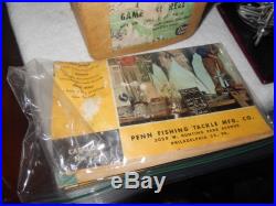 Vintage Penn No. 349 Master Mariner Metal Spool Salt Water Fishing Reel & Box