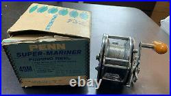 Vintage Penn No 349 Master Super Mariner Fishing Reel & Wire Spool