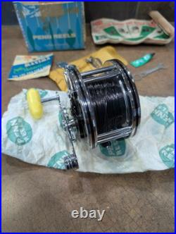 Vintage Penn No. 49M Super Mariner Reel Box, Paper, Tool, Grease, Packing Paper