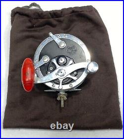 Vintage Penn No. 49 Deep Sea Fishing Reel Pouch Heavy Duty Spins Free & Smooth